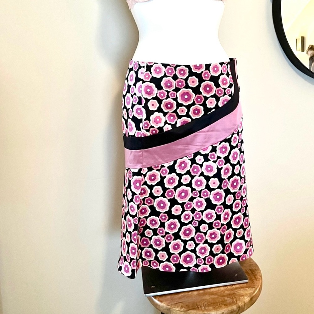 Rare Eley Kishimoto Floral Print Silk Skirt